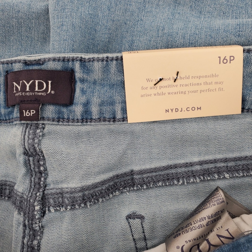 NYDJ Margot Girlfriend Kingston Jeans Light Wash Denim Crop Pants Womens‎ 16P - Picture 4 of 9